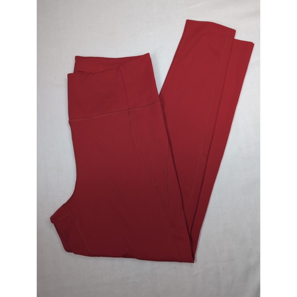 Girlfriend Collective XL Compressive High Waist Leggings Red Full Length #4007